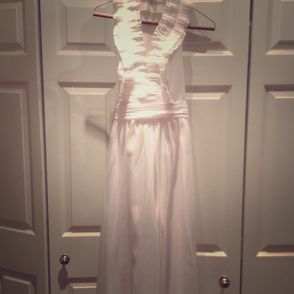 Long white formal gown