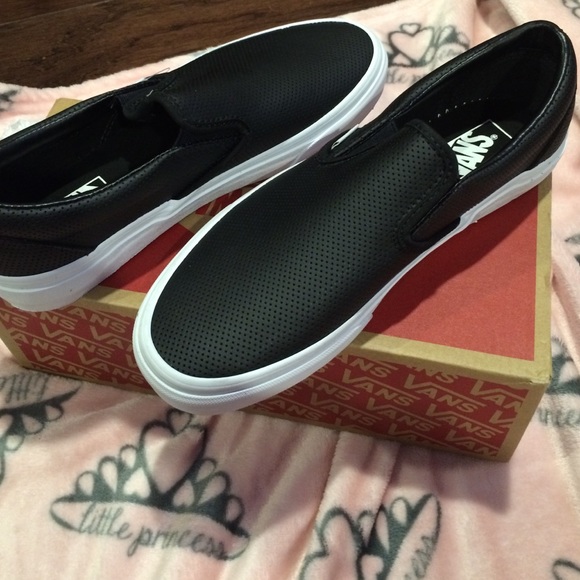 Leather black vans