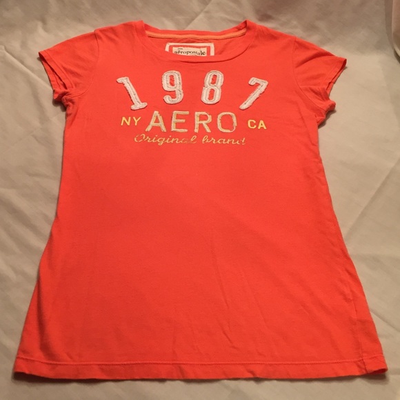 Aeropostale short sleeve, orange t-shirt.