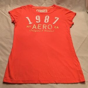 Aeropostale short sleeve, orange t-shirt.