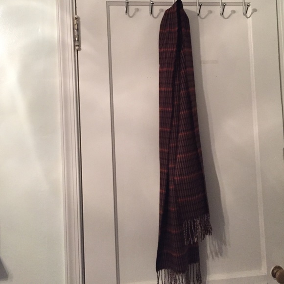 Cashmere brown plaid scarf