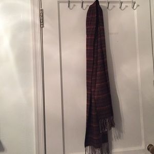 Cashmere brown plaid scarf
