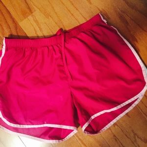 Burgundy running shorts