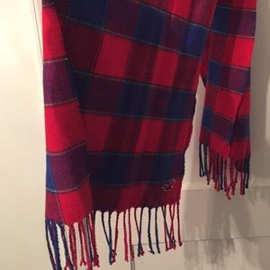 Extra large red & blue Hollister scarf