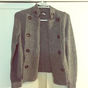 J. Crew gray wool (merino/alpaca) cardigan