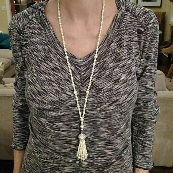 36 pearl tassel necklace