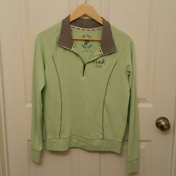 Pink yoga Half zip  pullover