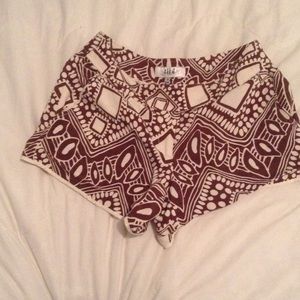 Tibi brown tribal shorts- new