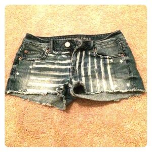 American Eagle American Flag shorts