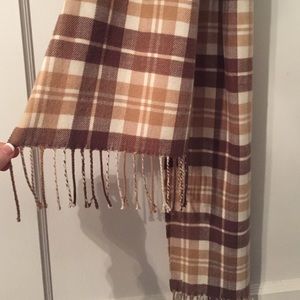Brown plaid scarf