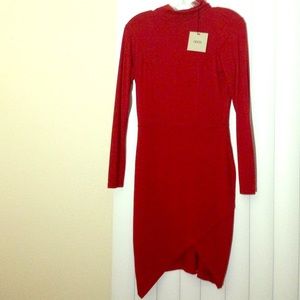 NWT Asos High Neck Asymmetrical Dress