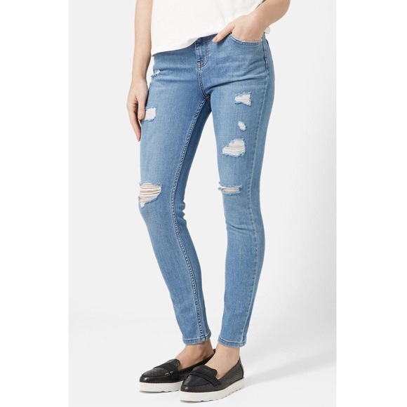 Ripped Light Denim Jeans