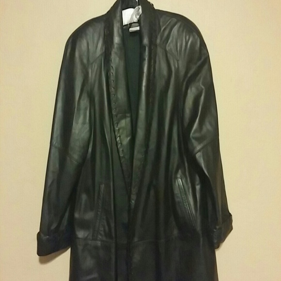 Men's Spiegel long leather jacket
