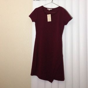 NWT Burgundy Asymmetrical Dress