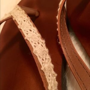 AEO Crochet Leather Flip Flop