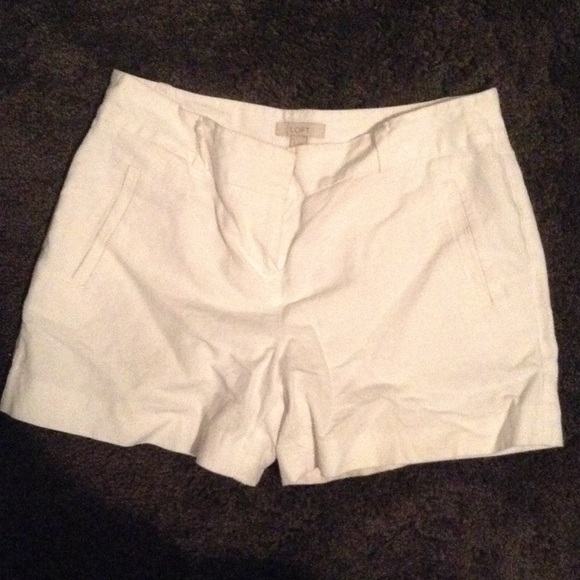 Loft crisp white shorts- size 0