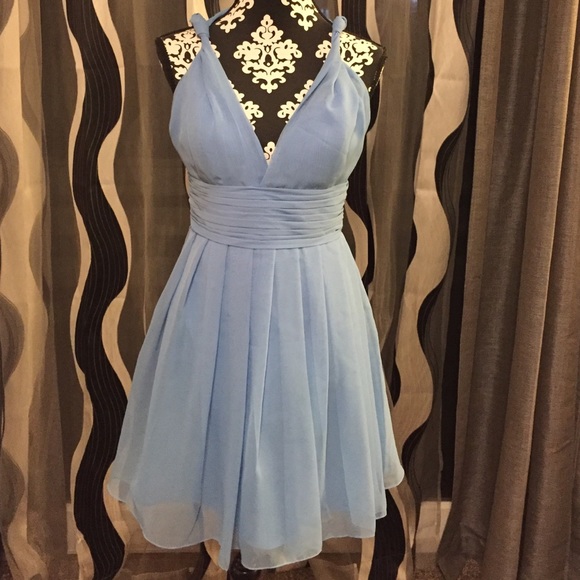 Tiffany blue chiffon dress - Picture 1 of 4