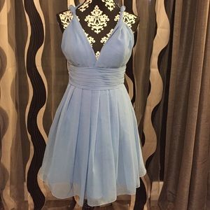 Tiffany blue chiffon dress