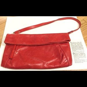 GIANNI CHIARINI Italian leather red purse