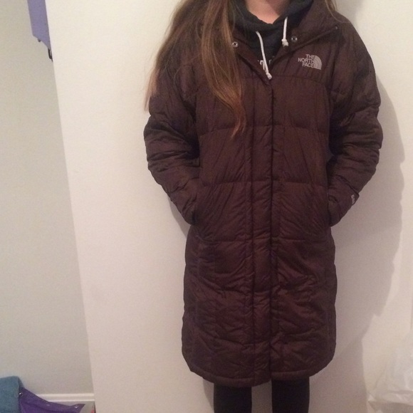 Long brown north face