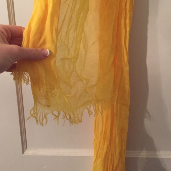Yellow sheer scarf