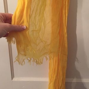 Yellow sheer scarf