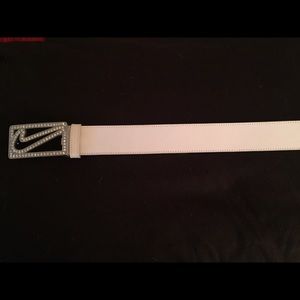 white, sparkly Nike belt
