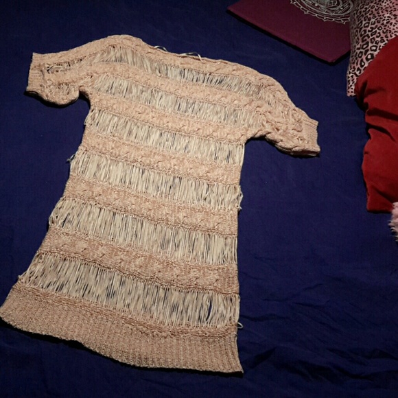 Free People knitted nude dress