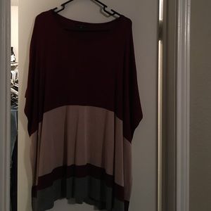 Off the shoulder poncho sweater
