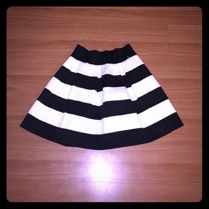 White and black A line skirt