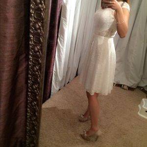 White lace short Cocktail dress