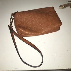Michael Kors brown wristlet