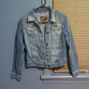 Hollister studded jean jacket