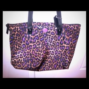 Purple leopard Coach tote bag (larger bag)