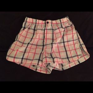 Plaid sleep shorts