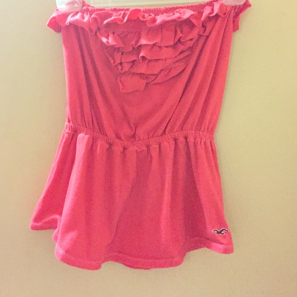 Strapless red Hollister shirt