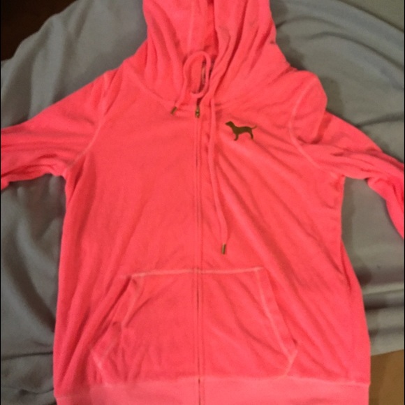 Victoria Secret PINK velour hoodie large