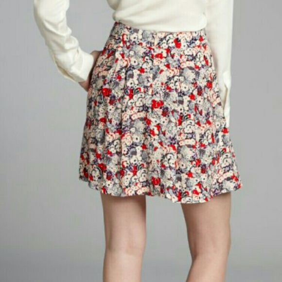 BCBGeneration multicolor floral pleated skirt - Picture 2 of 3