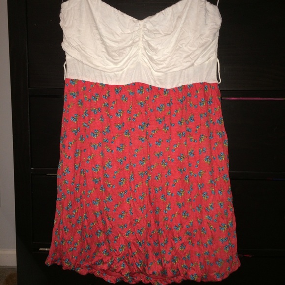 Floral bubble tunic with white top