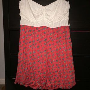 Floral bubble tunic with white top