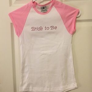 Bride to be rhinestone baseball tee
