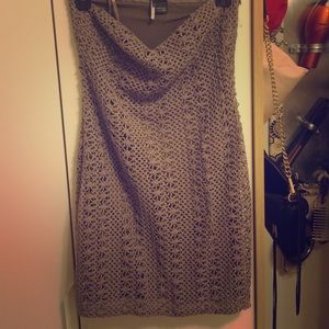 Sparkle & fade crochet mini dress