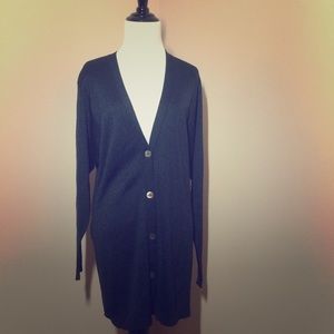 VTG 80's Michael Kors Blck Silk Knit Cardigan Sz M