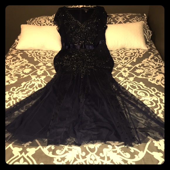 Adrianna Papell Beaded Evening Gown