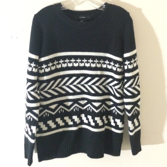 Black & White Forever 21 Sweater