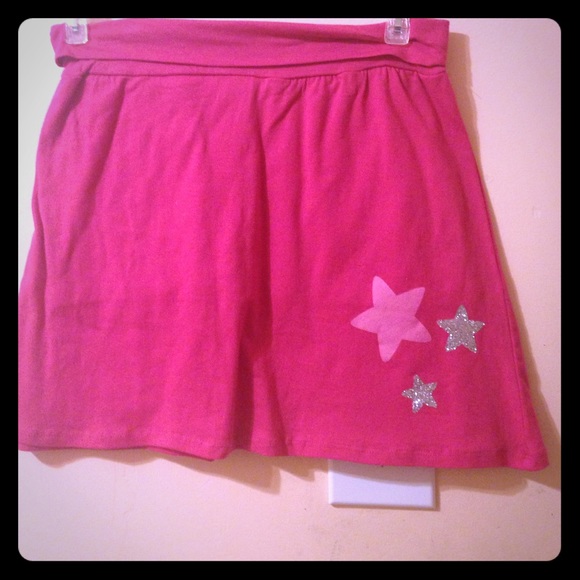 Pink skirt with shorts built on the inside