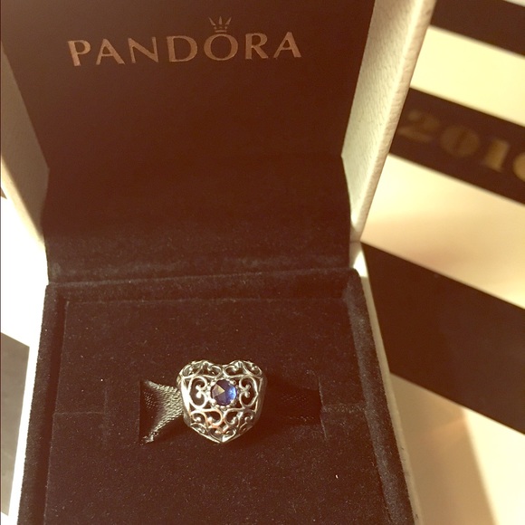 Pandora sapphire heart charm