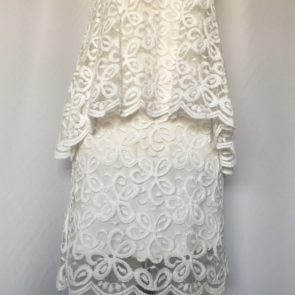 White Lace dress Size S 4-6 - Picture 3 of 4