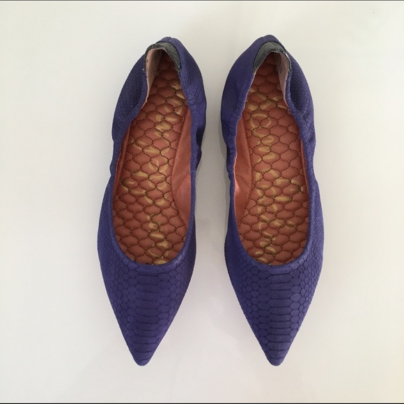 Sam Edelman Cobalt Blue Suede Pointed-Toe Flats
