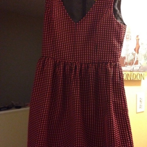 Dark Red Skater Dress - Picture 1 of 3